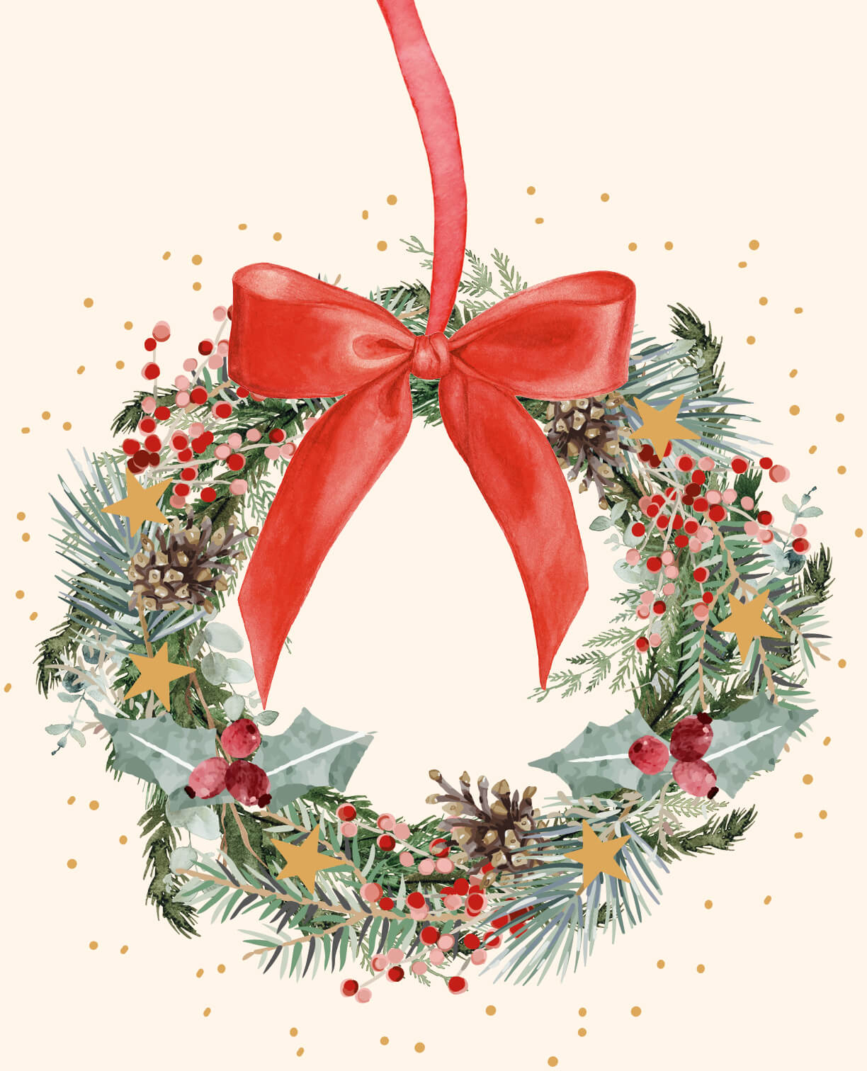 ABC Weihnachtskarten A6 18156 Zweigenkranz 6 Stück