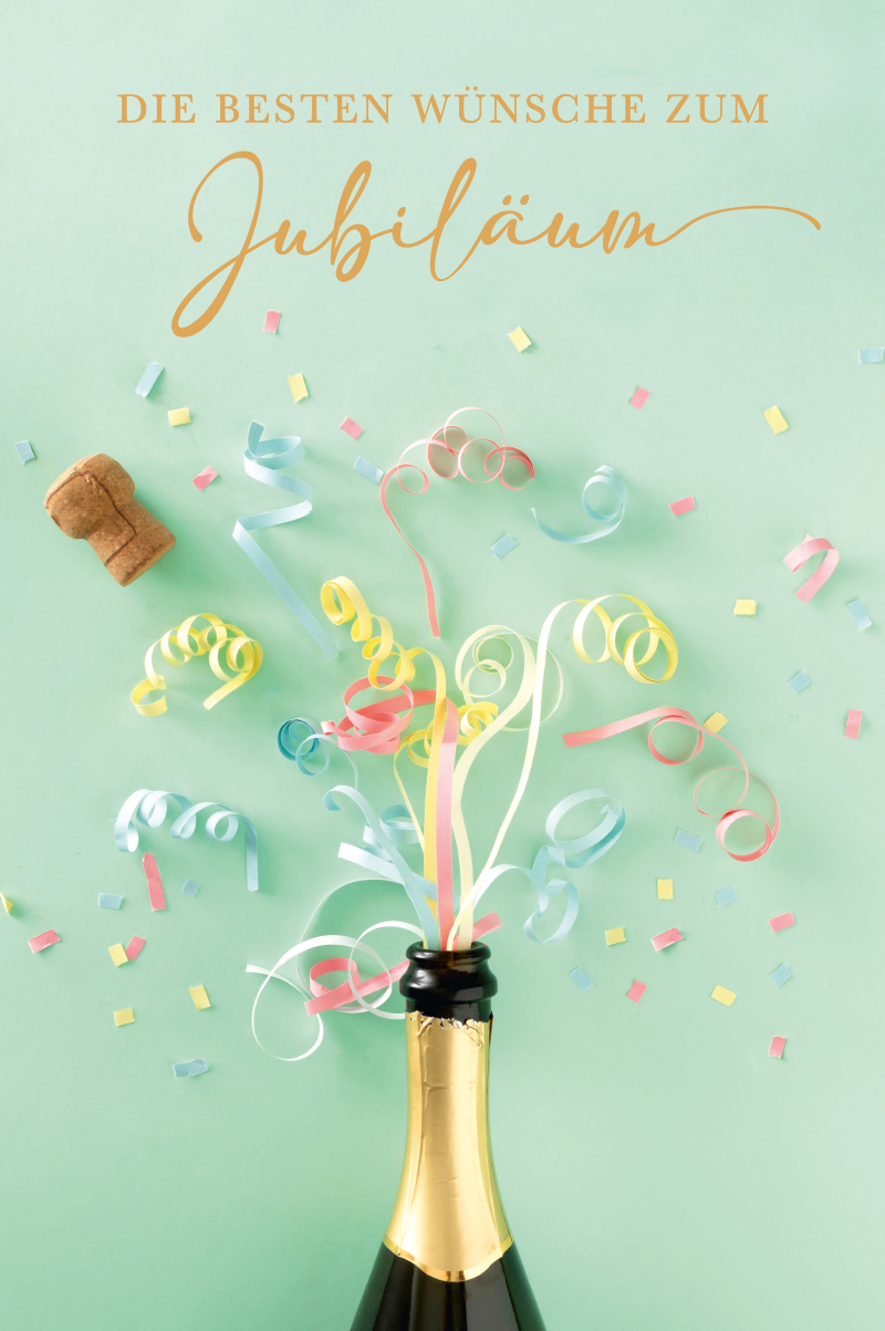photo ABC Carte de voeux jubilé B6 52314 Champagner