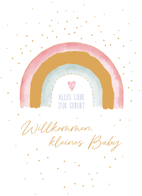 photo ABC Carte de voeux Baby B6 52654 Arc en ciel