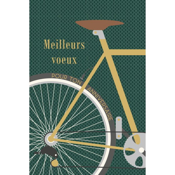 photo ABC Carte d'anniversaire FR B6 53064 Vélo