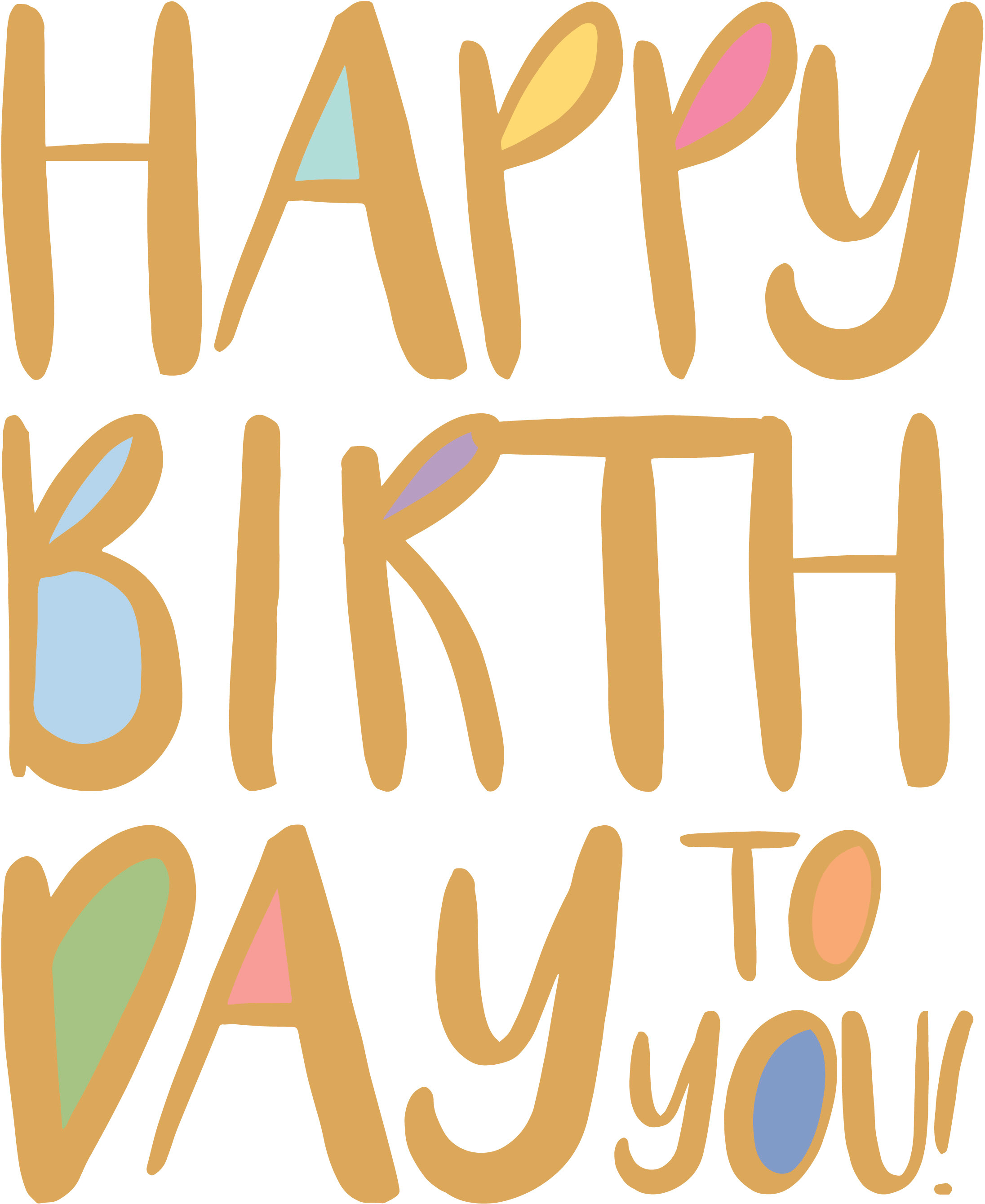 photo ABC Carte d'anniversaire A4 53941 Happy Birthday to you