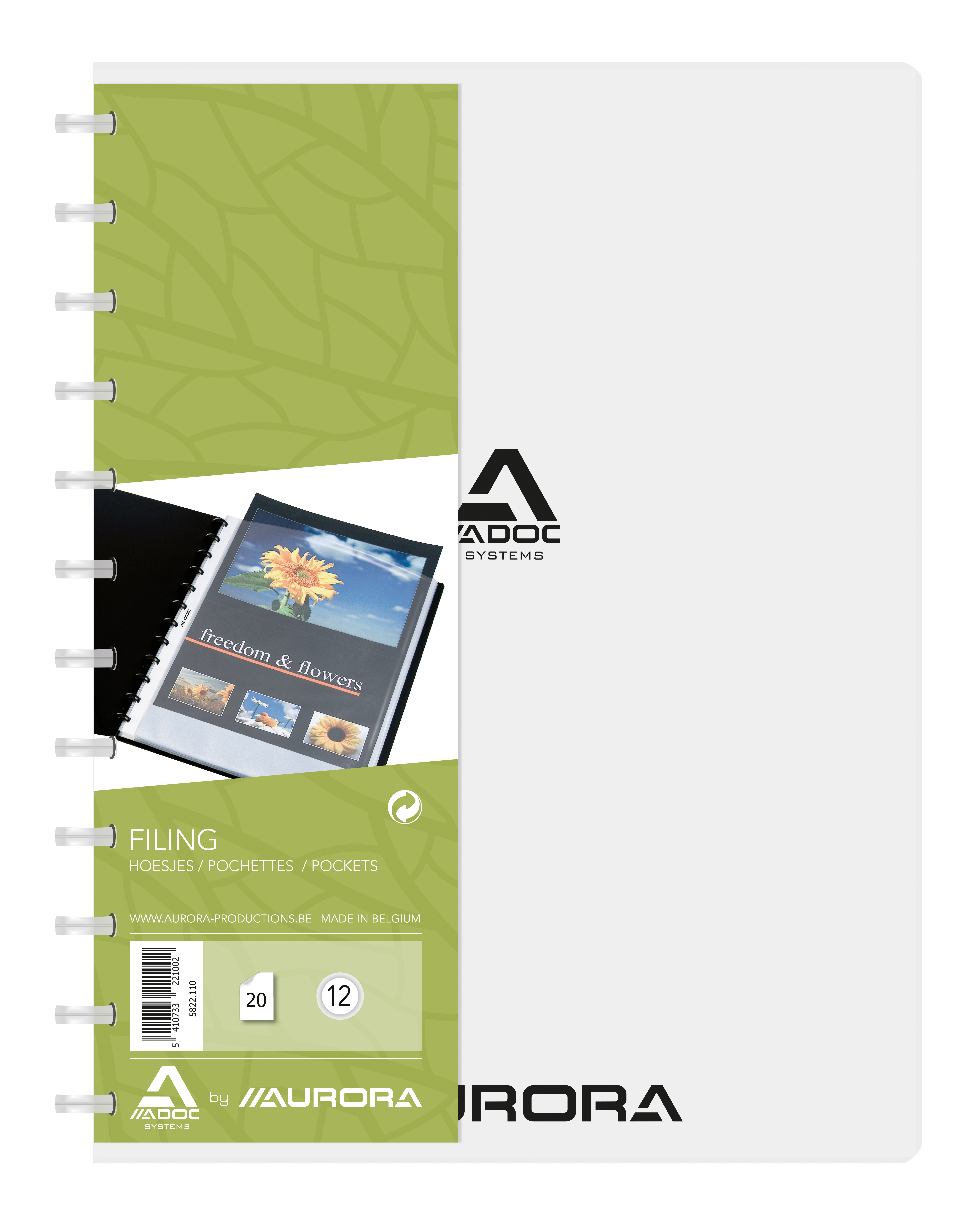 ADOC Livre présentation Standard A4 5822.110 transparent 20 poches
