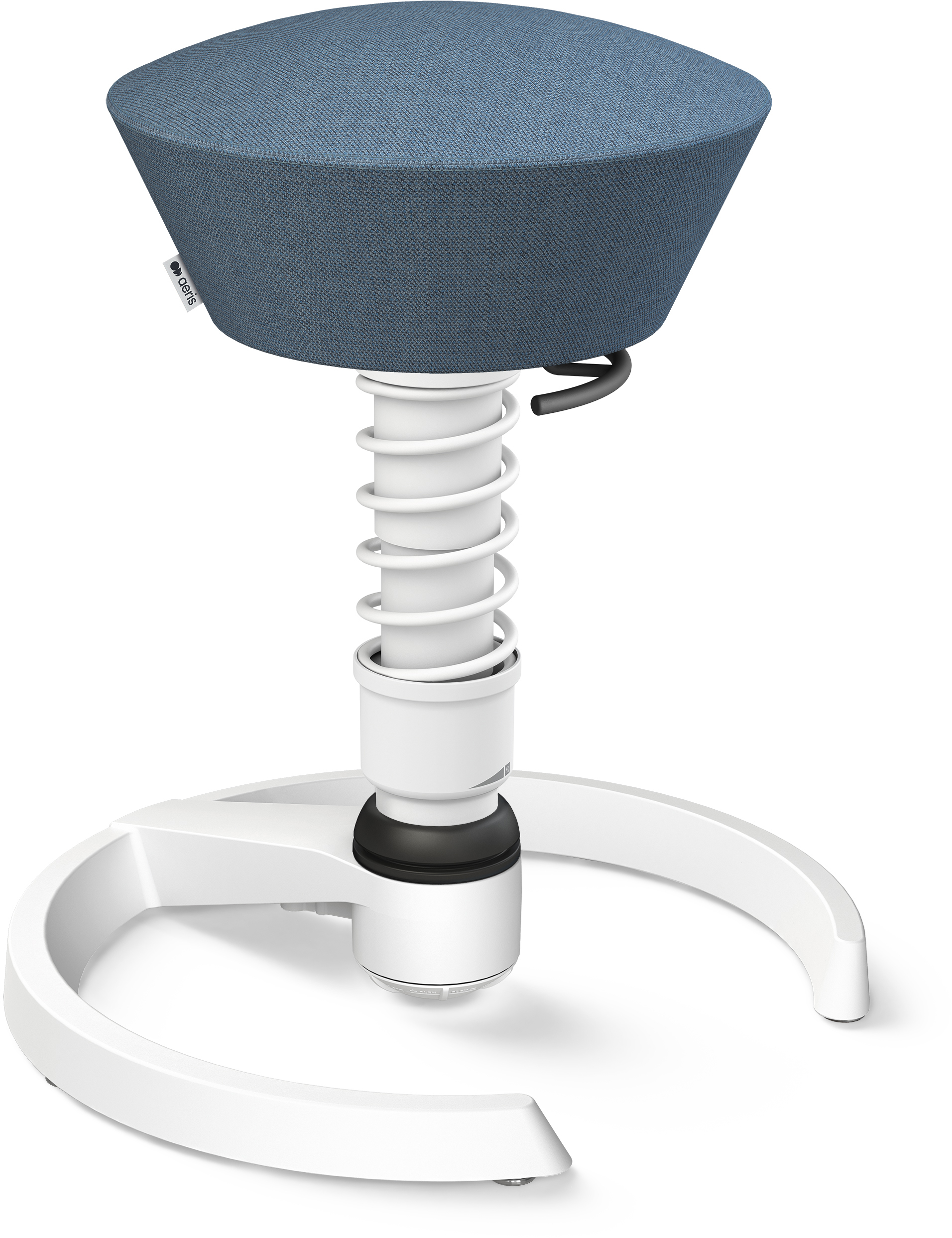 AERIS Tabouret Swopper 101STWHWHCP2 blanc/bleu, avec pied