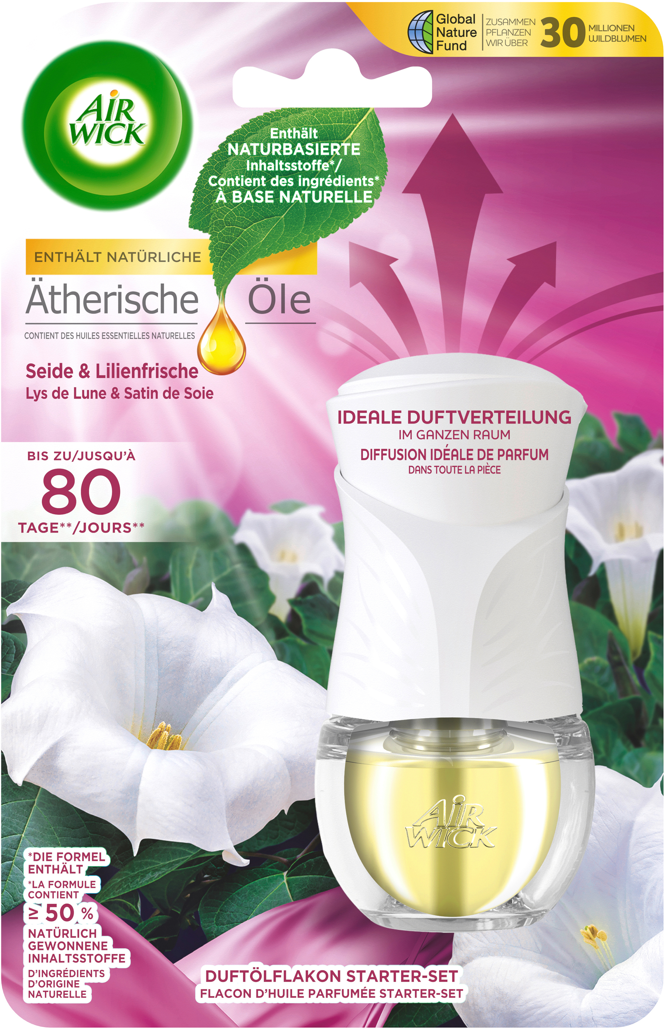 AIR WICK Set de diffuseurs de parfum 3290099 soie & fraîcheur de lys