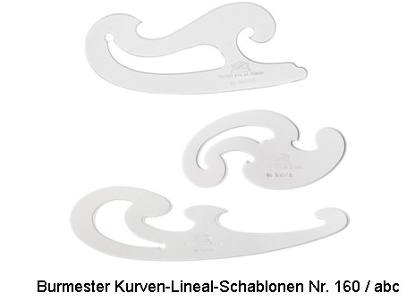 Kurvenlineal A/B/C 160A/B/C 3-teilig