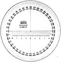 AKRYLA Rapporteur circulaire 20cm 360/20 Acryl