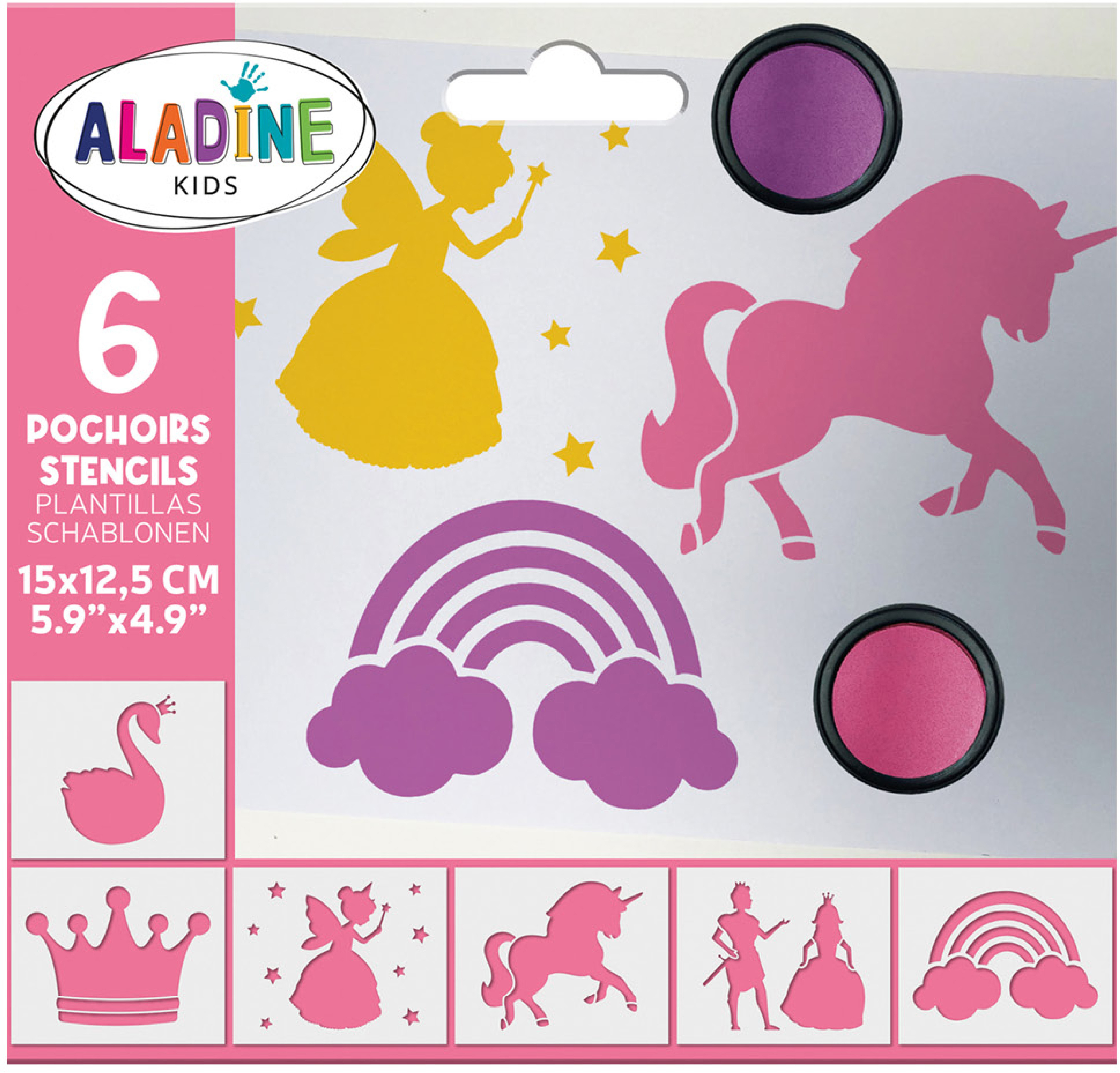 ALADINE Schablone Kids 81395 Prinzessin 6 Stück