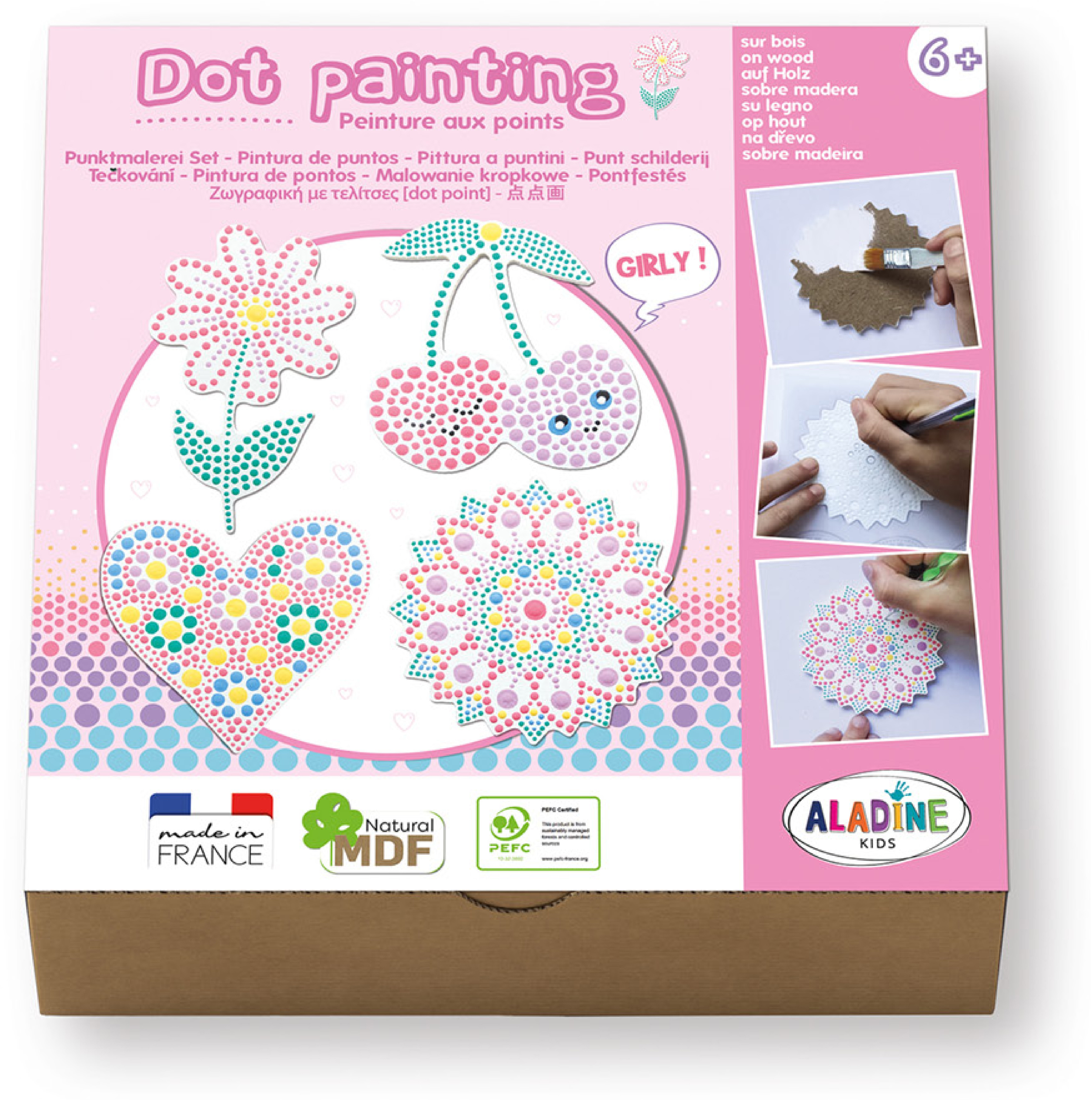 ALADINE Dot Painting Set 85480 Girly 3-teilig