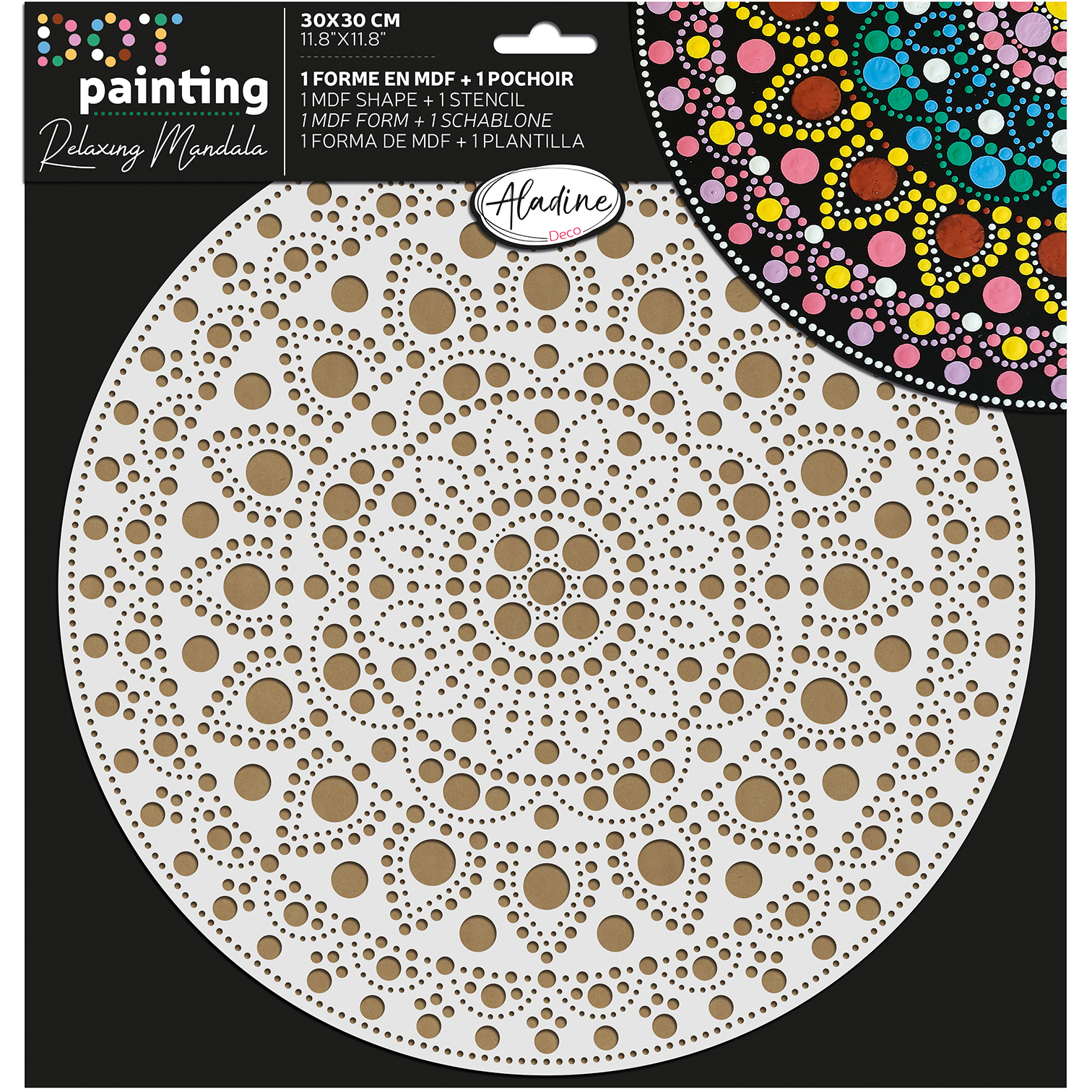 photo ALADINE Dot painting peinture p.points 85507 moule & pochoir 30cm