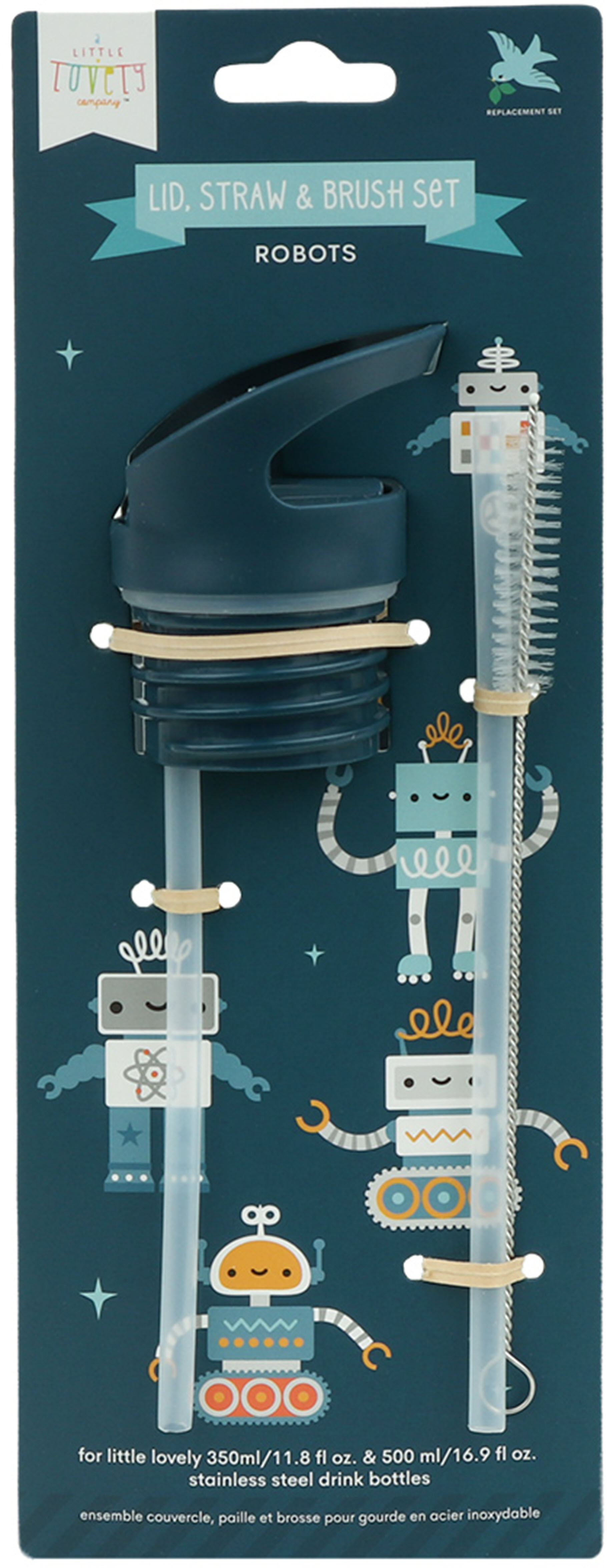 photo ALLC Set pour gourde DBSSRE108 Couvercle. Paille, brosse