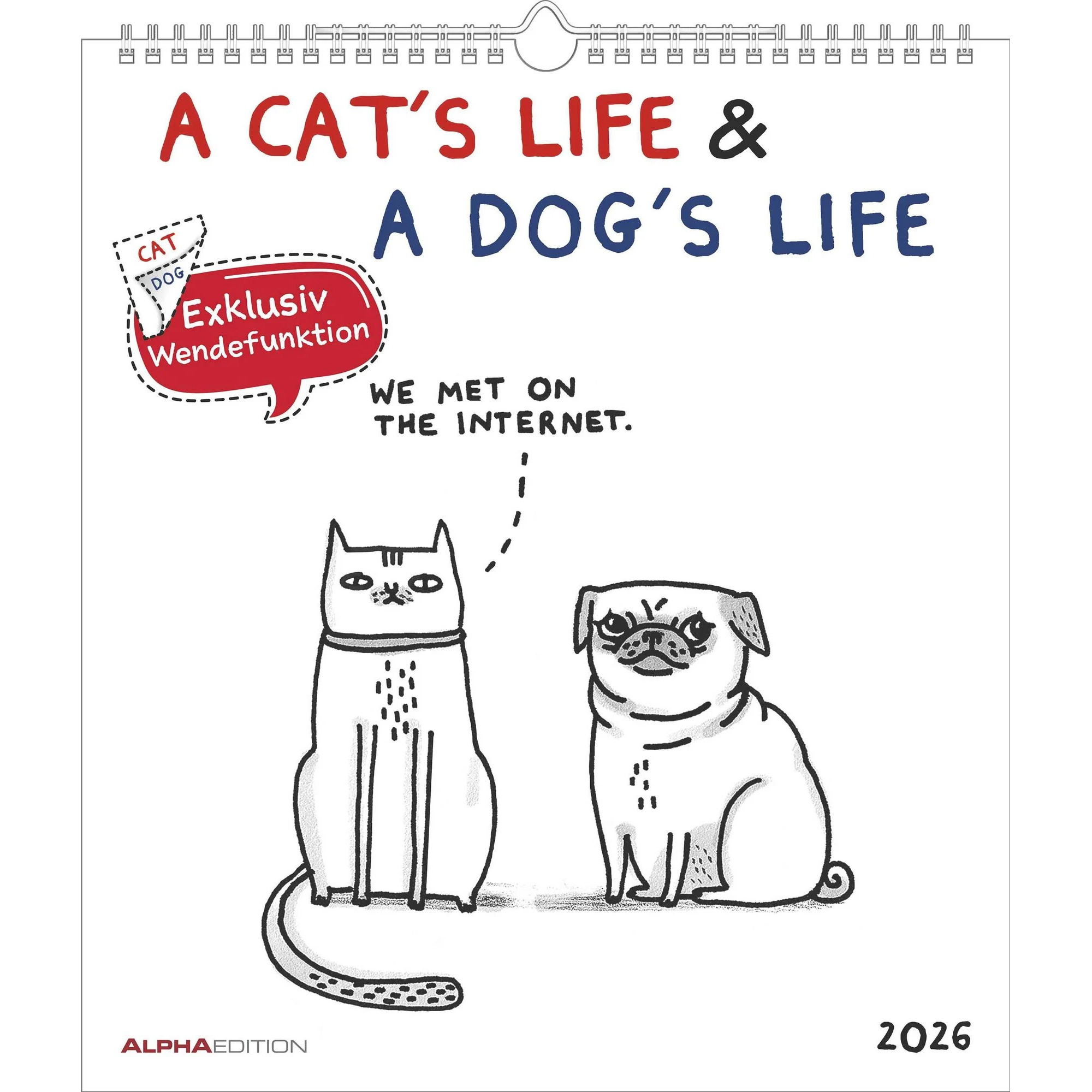 photo ALPHA EDITION Calendrier 2026 160927 Cats Life & Dogs Life 30x30cm