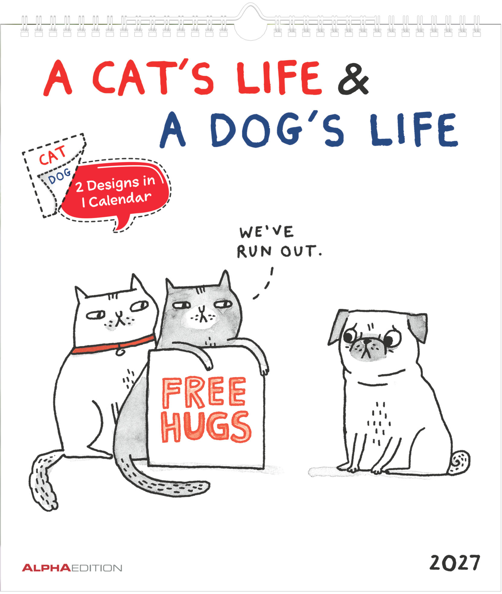 photo ALPHA EDITION Calendrier 2027 161399 Cats Life & Dogs Life 30x30cm