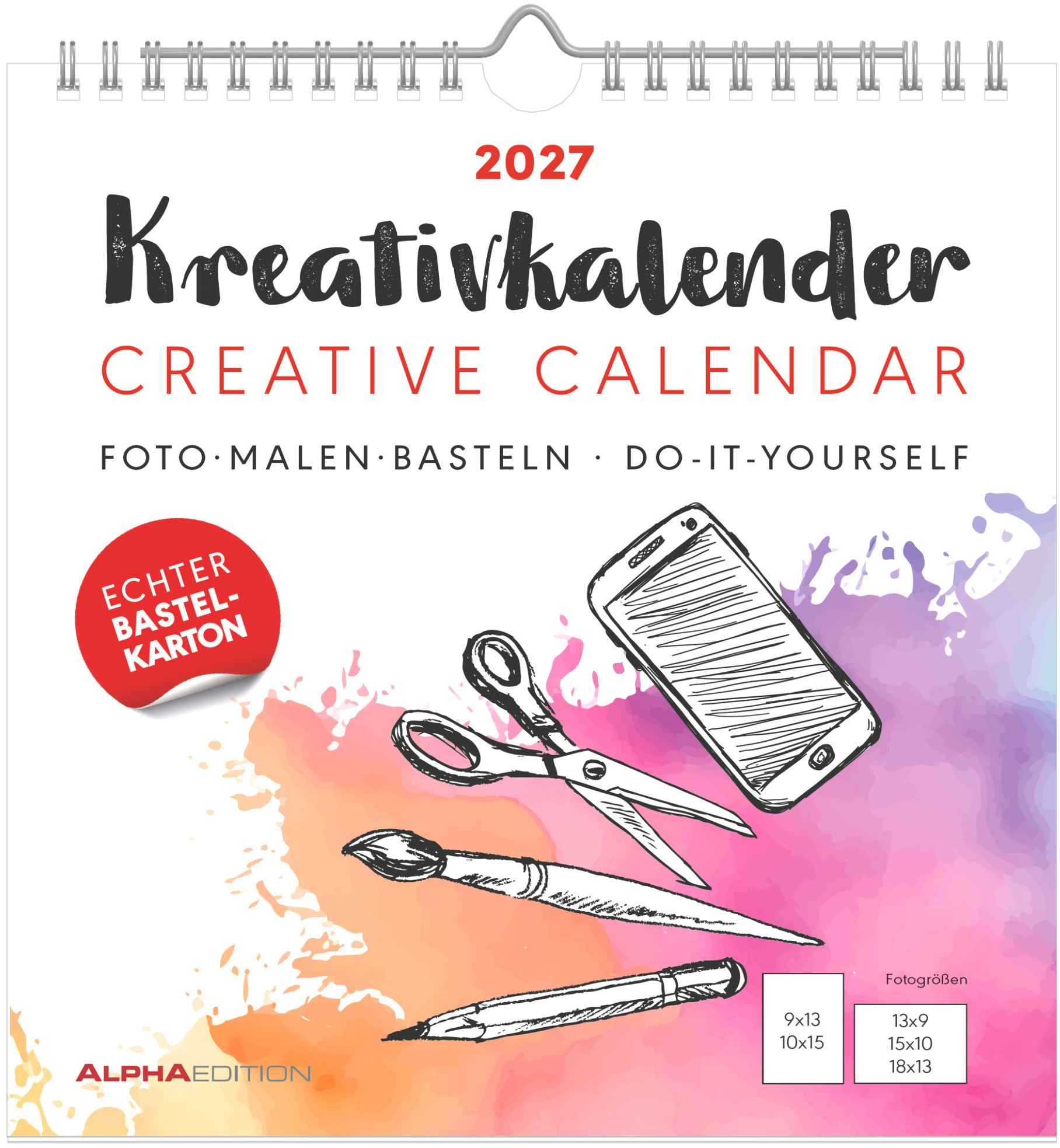 photo ALPHA EDITION Calendrier de bricolage 2027 161918 blanc 21x22cm