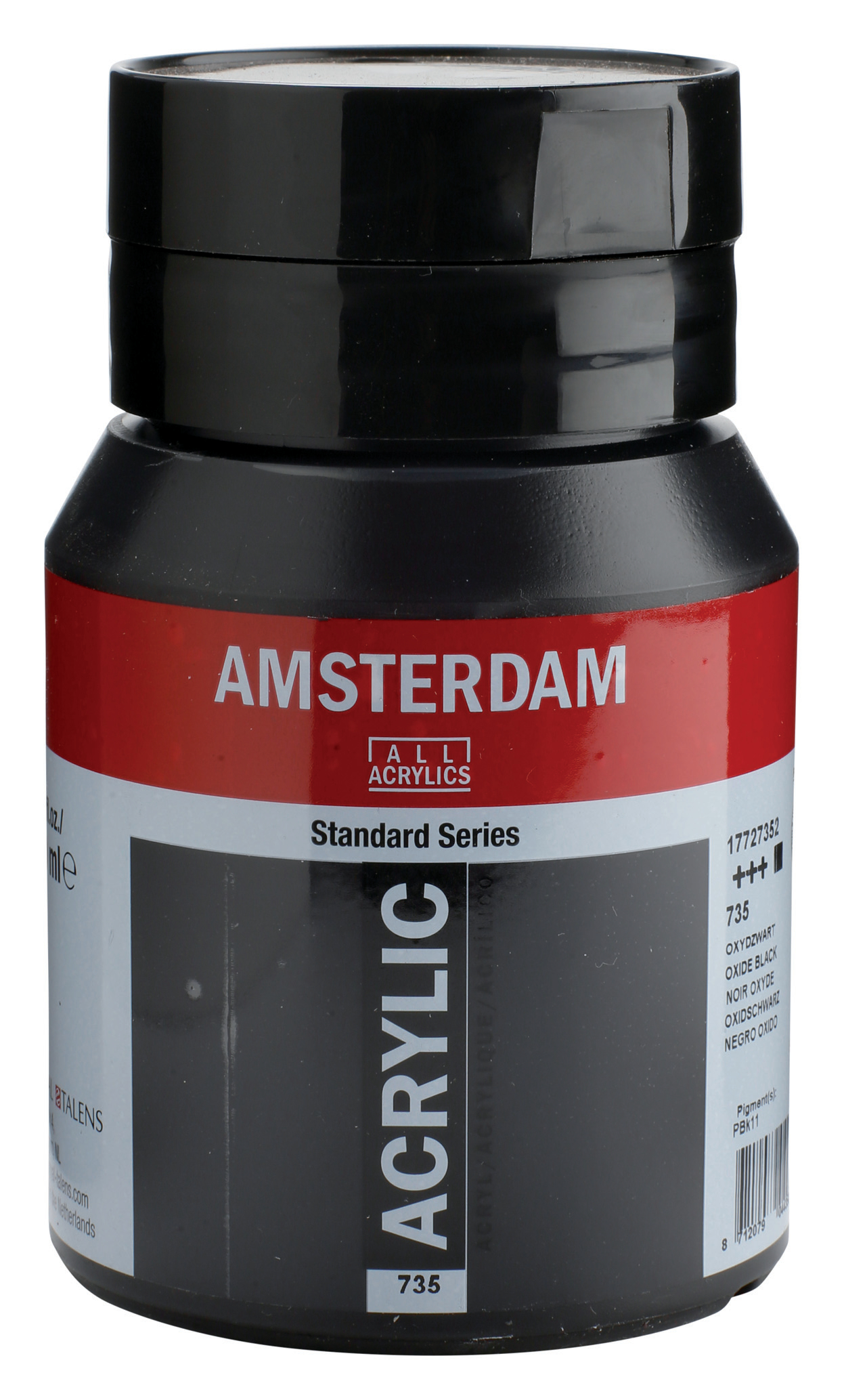 AMSTERDAM Peinture acrylique 500ml 17727352 noir oxyde 735 noir oxyde 735