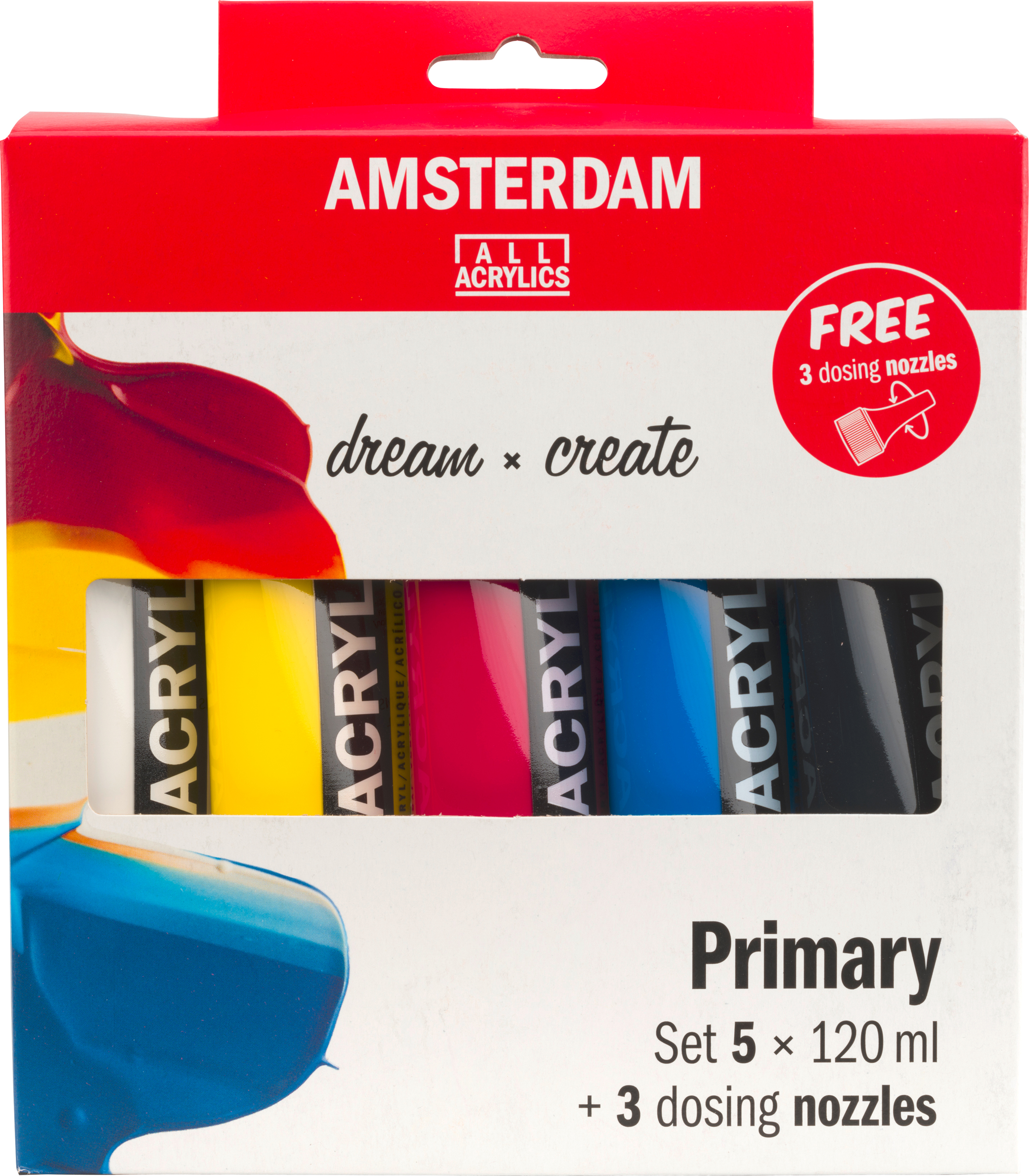 photo AMSTERDAM Standard Series Acryl Set 17801905 primary + 3 fermetures 5x120ml