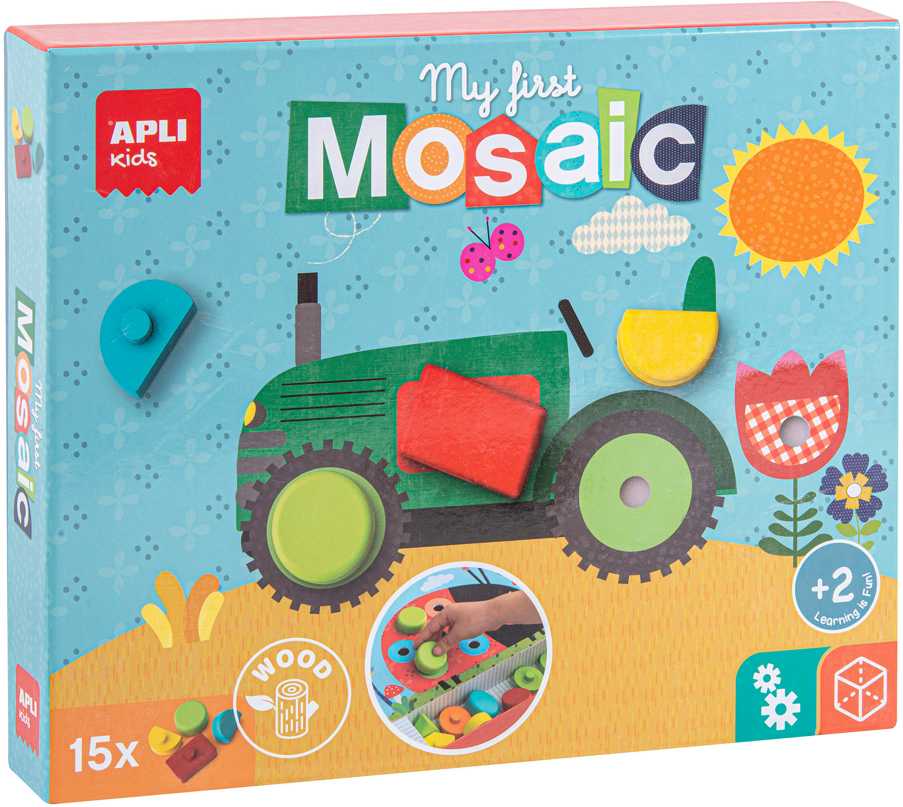 photo APLI KIDS Jeu de mosaïque 17652 15 blocs en bois