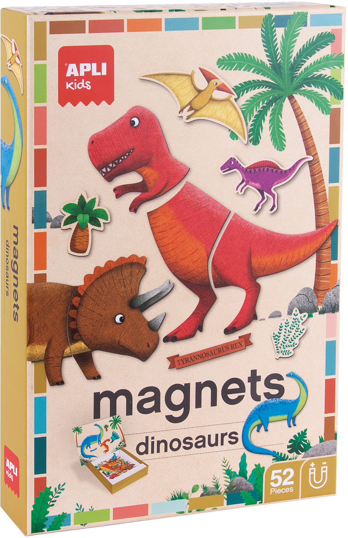 photo APLI KIDS Jeu magnétique Dino 19233 52 pièces