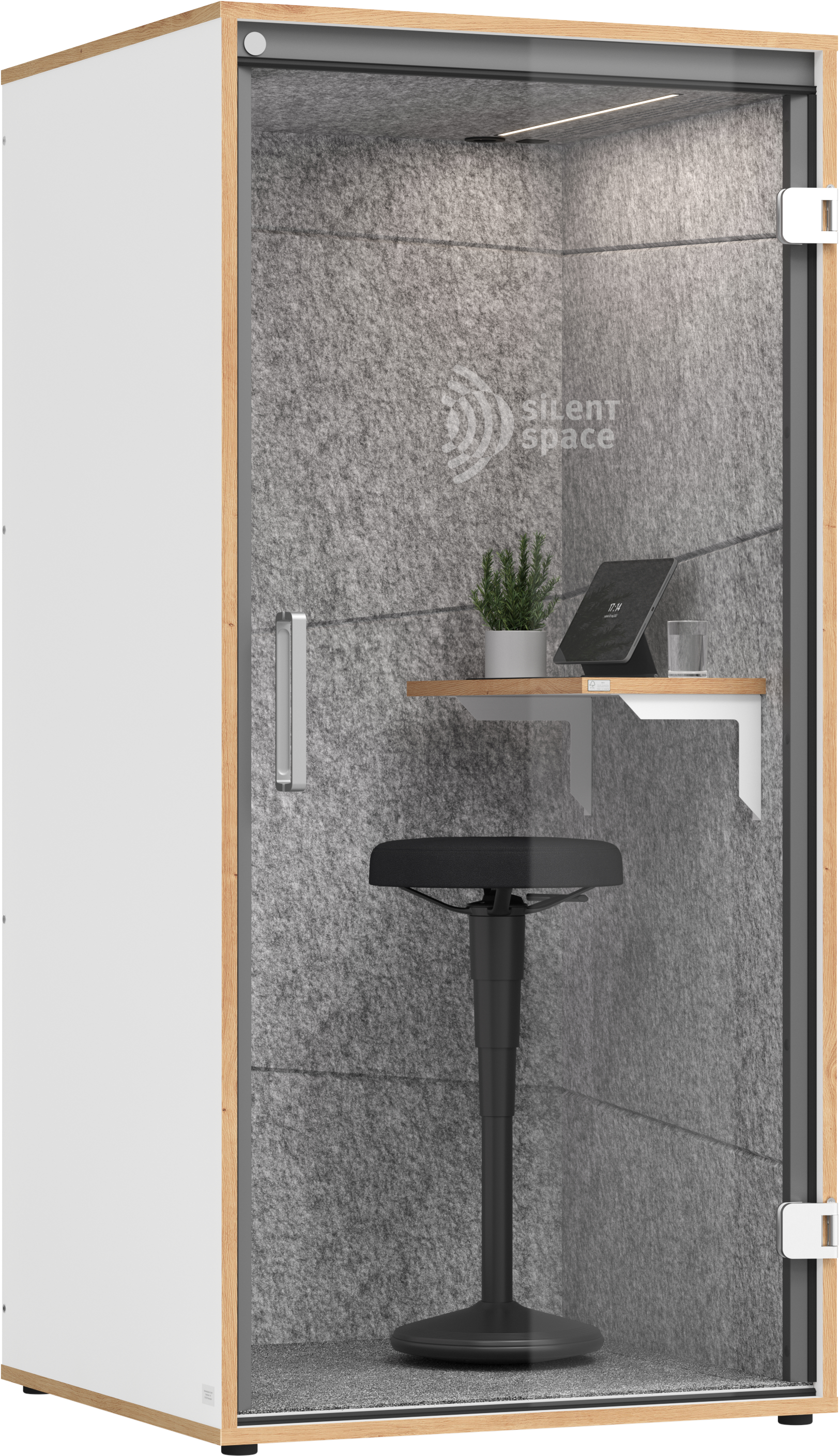 photo APOLLO MeetingBox Harmony VTBSS1/W/5/T blanc/gris 103x100x217cm