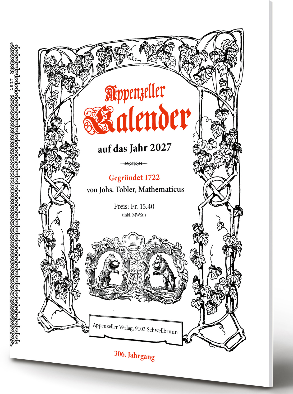 photo APPENZELLER Calendrier 2027 9783858829221 Appenzeller AL 17x21cm