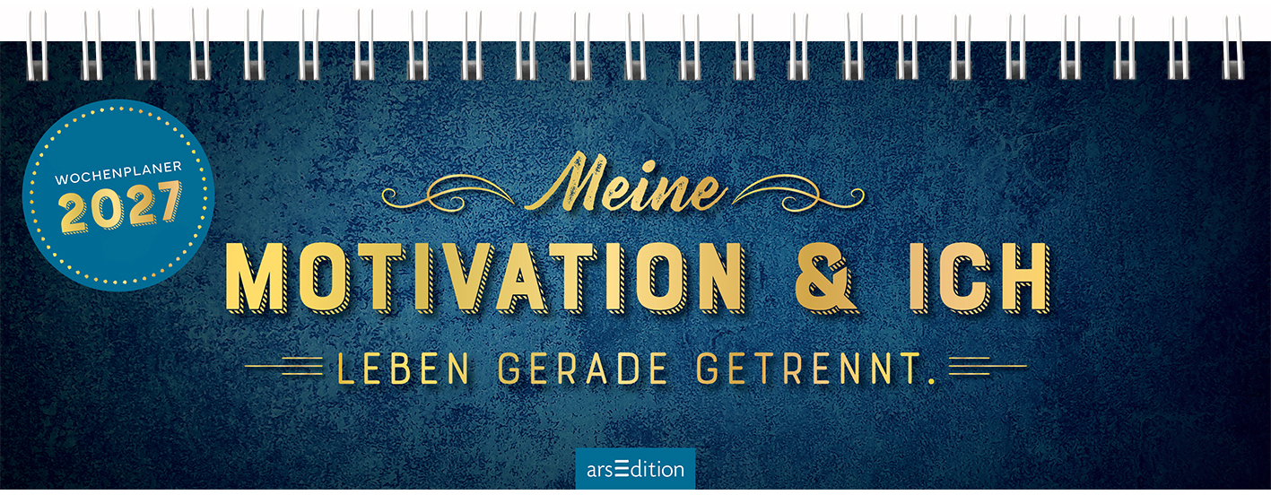photo ARS EDITION Calendrier de table 2027 13933 Motivation DE 29.7x11.5cm