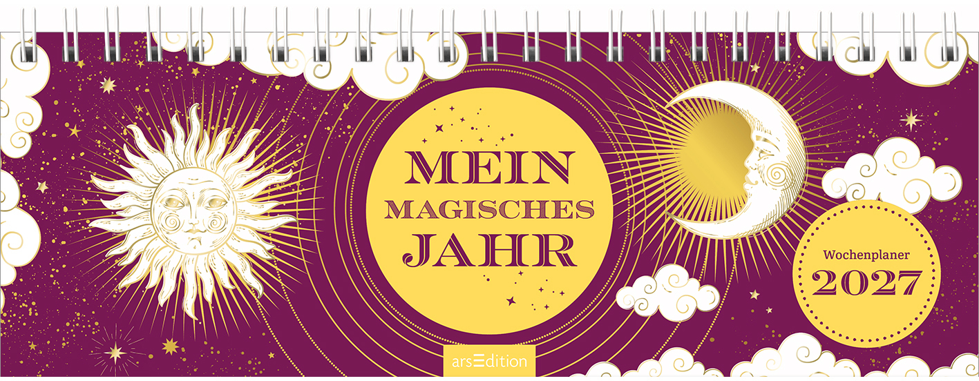 photo ARS EDITION Calendrier de table 2027 13934 magisches Jahr DE 29.7x11.5cm