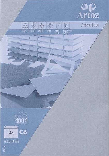 ARTOZ Enveloppes 1001 C6 107324182 100g, gris clair 5 pcs.