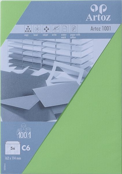 ARTOZ Enveloppes 1001 C6 107324183 100g, vert bouleau 5 pcs. 100g, vert bouleau 5 pcs.