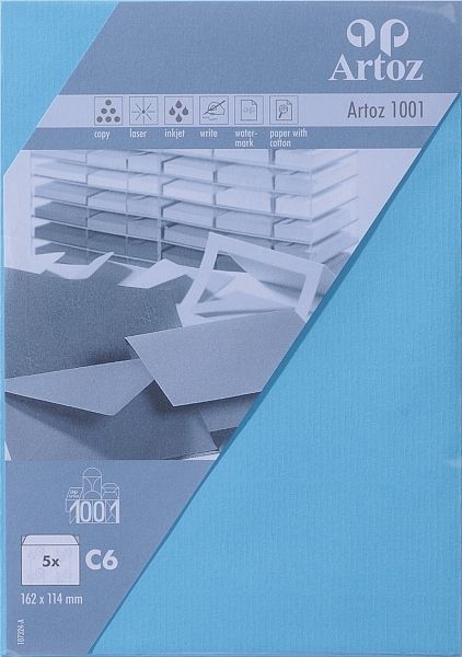 ARTOZ Enveloppes 1001 C6 107324183 100g, azur 5 pcs.
