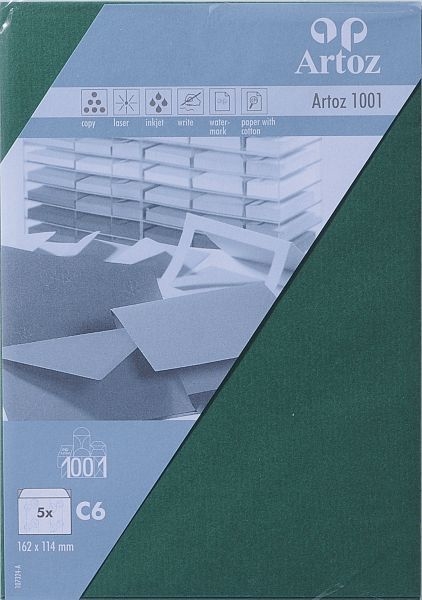 ARTOZ Enveloppes 1001 C6 107324183 100g, racing green 5 pcs.