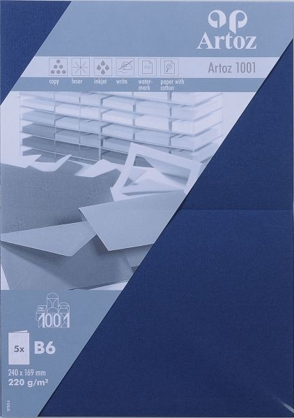 ARTOZ Cartes 1001 B6 107362264 220g, classic blue 5 feuilles 220g, classic blue 5 feuilles