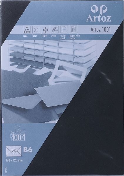 ARTOZ Enveloppes 1001 B6 107364182 100g, noir 5 pcs.
