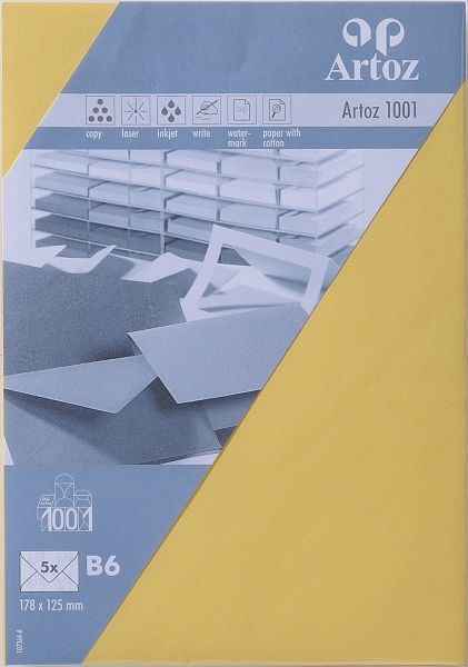 ARTOZ Enveloppes 1001 B6 107364182 100g, jaune clair 5 pcs.