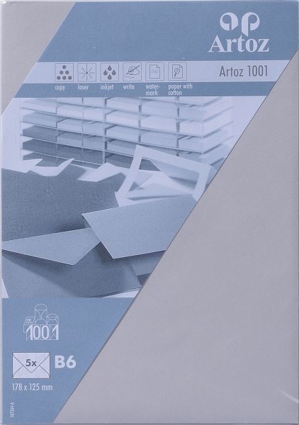 ARTOZ Enveloppes 1001 B6 107364182 100g, gris clair 5 pcs.