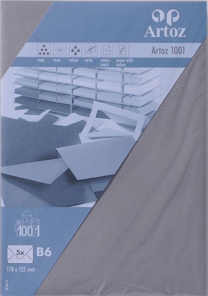 ARTOZ Enveloppes 1001 B6 107364182 100g, graphite 5 pcs. 100g, graphite 5 pcs.