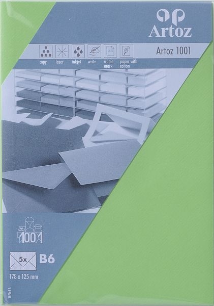 ARTOZ Enveloppes 1001 B6 107364183 100g, vert bouleau 5 pcs. 100g, vert bouleau 5 pcs.
