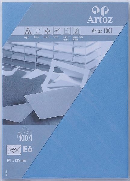 ARTOZ Enveloppes 1001 E6 107374184 100g, bleu marie 5 pcs. 100g, bleu marie 5 pcs.