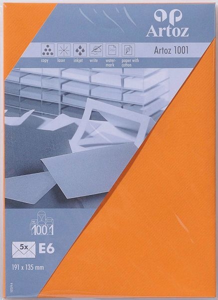 ARTOZ Enveloppes 1001 E6 107374185 100g, orange 5 pcs.