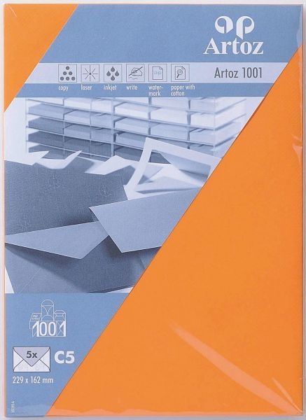 ARTOZ Enveloppes 1001 C5 107393195 100g, orange 5 pcs. 100g, orange 5 pcs.