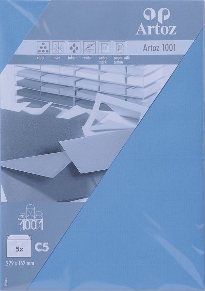 ARTOZ Enveloppes 1001 C5 107394184 100g, bleu marie 5 pcs.