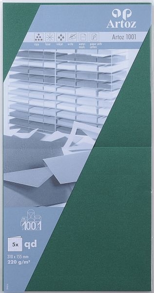 ARTOZ Cartes 1001 310x155mm 107452263 220g, racing green 5 feuilles