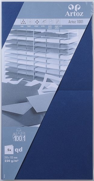 ARTOZ Cartes 1001 310x155mm 107452264 220g, classic blue 5 feuilles