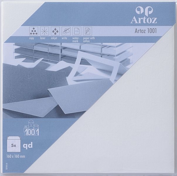 ARTOZ Enveloppes 1001 160 x 160 mm 107454182 100g, blanc 5 pcs.