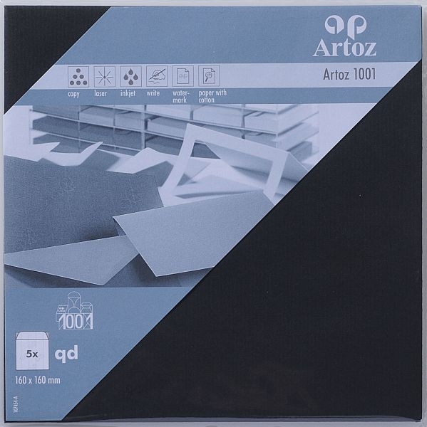 ARTOZ Enveloppes 1001 160x160mm 107454182 100g, noir 5 pcs. 100g, noir 5 pcs.