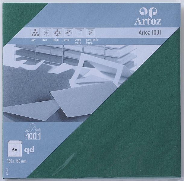 ARTOZ Enveloppes 1001 160x160mm 107454183 100g, racing green 5 pcs.