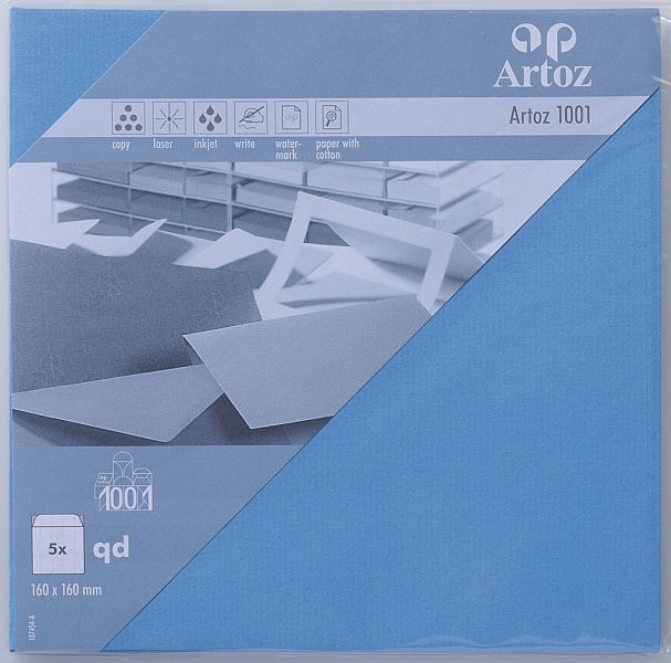ARTOZ Enveloppes 1001 160x160mm 107454184 100g, bleu marie 5 pcs.
