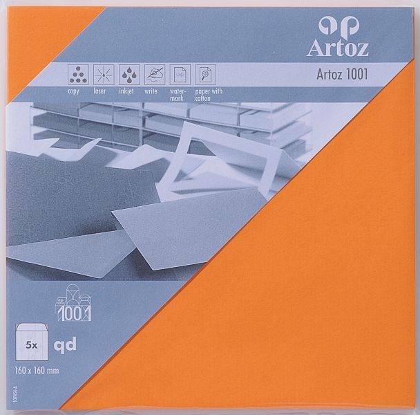 ARTOZ Enveloppes 1001 160x160mm 107454185 100g, orange 5 pcs.
