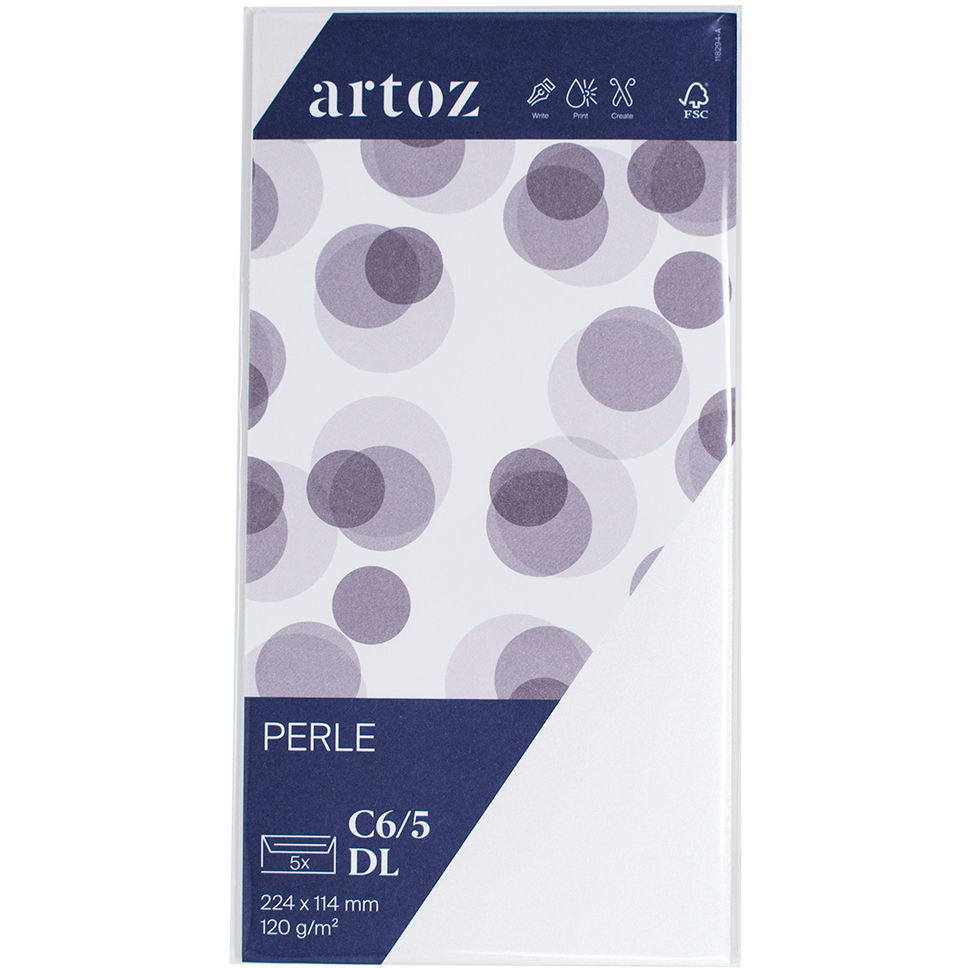 ARTOZ Couverts Perle C6/5 118294182 120g, weiss 5 Blatt