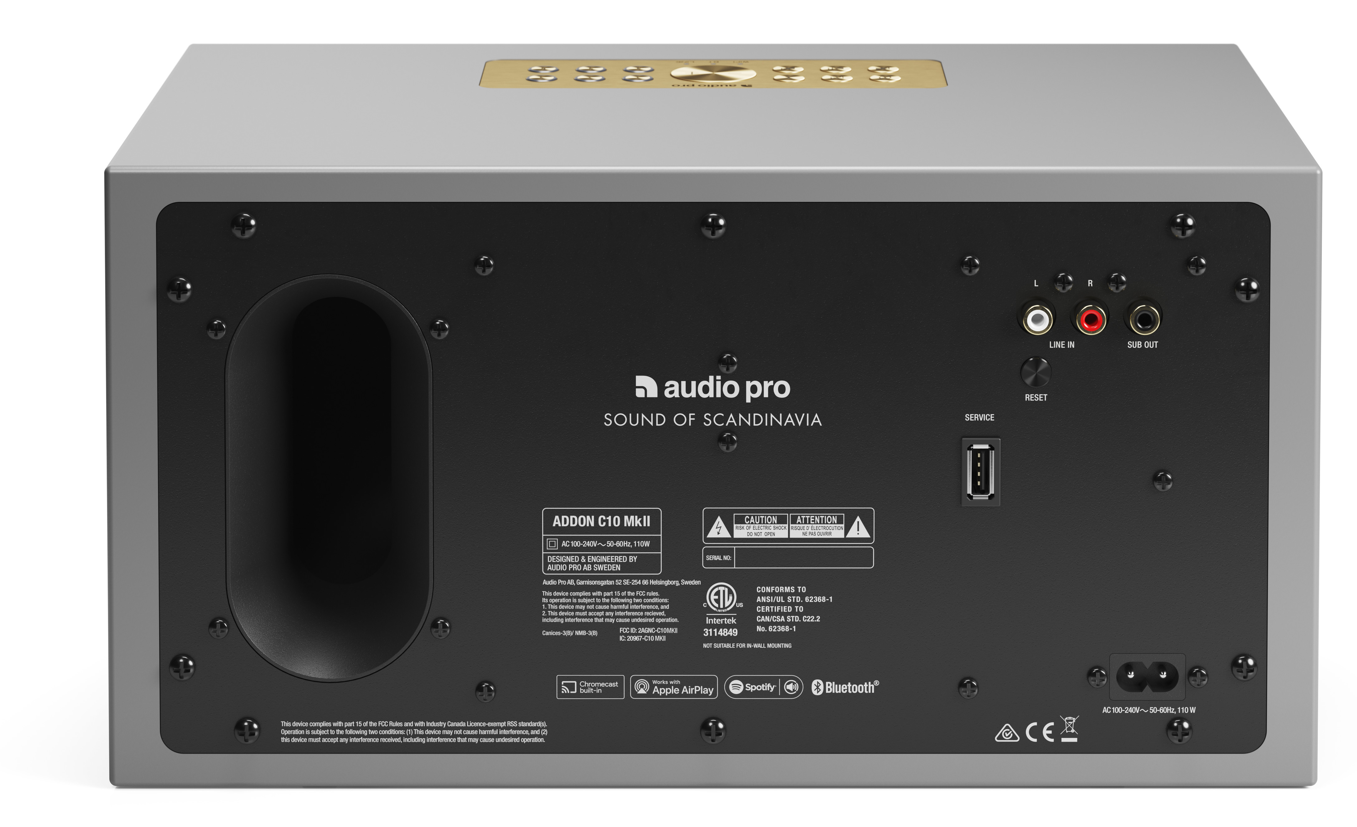 AUDIO PRO C10 MkII 15205 Multi-Room Speaker Grey