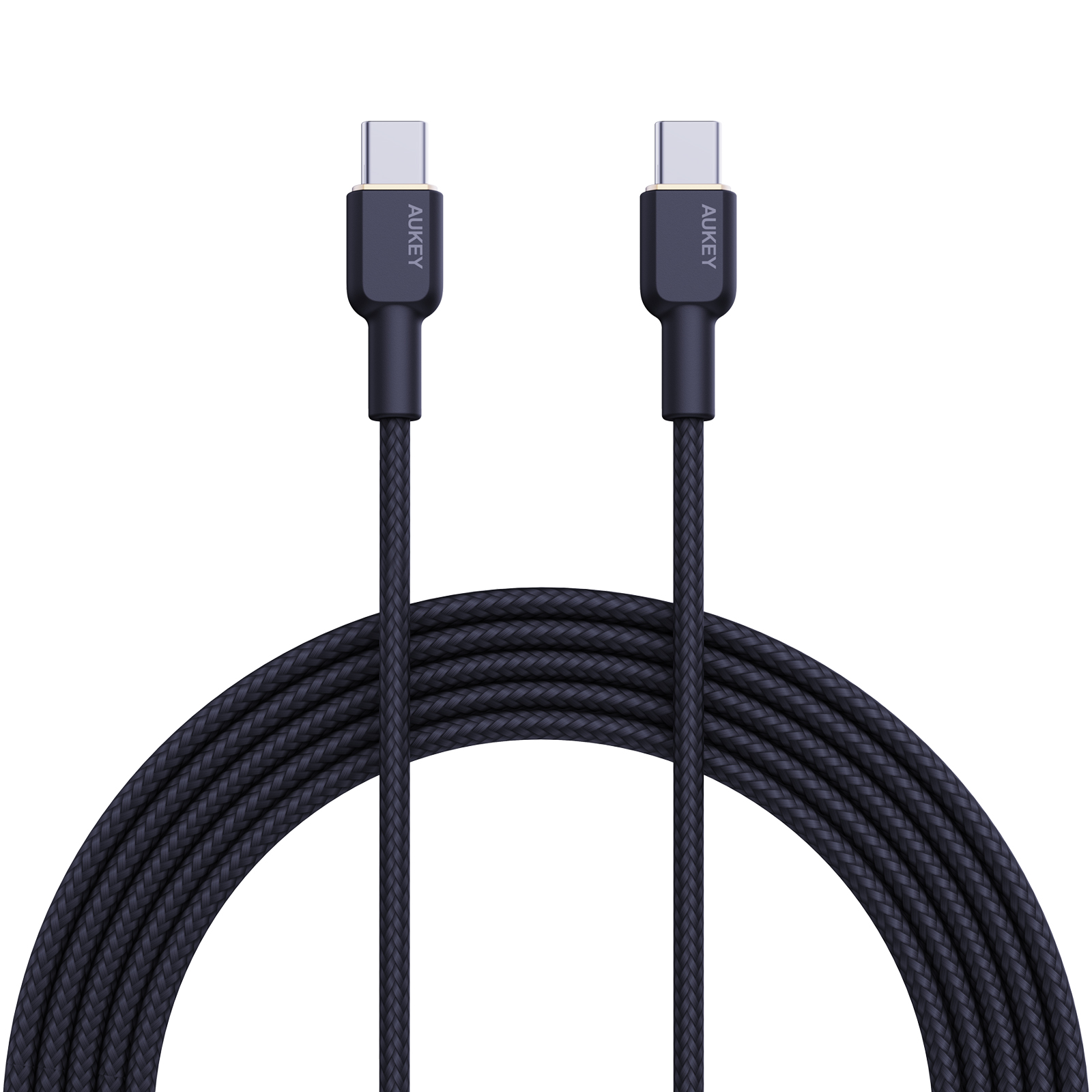 photo AUKEY Cable USB-C-to-C KevlarCore CB-NCC2 BK N ylon Braided,1.8m,60W, Bl.