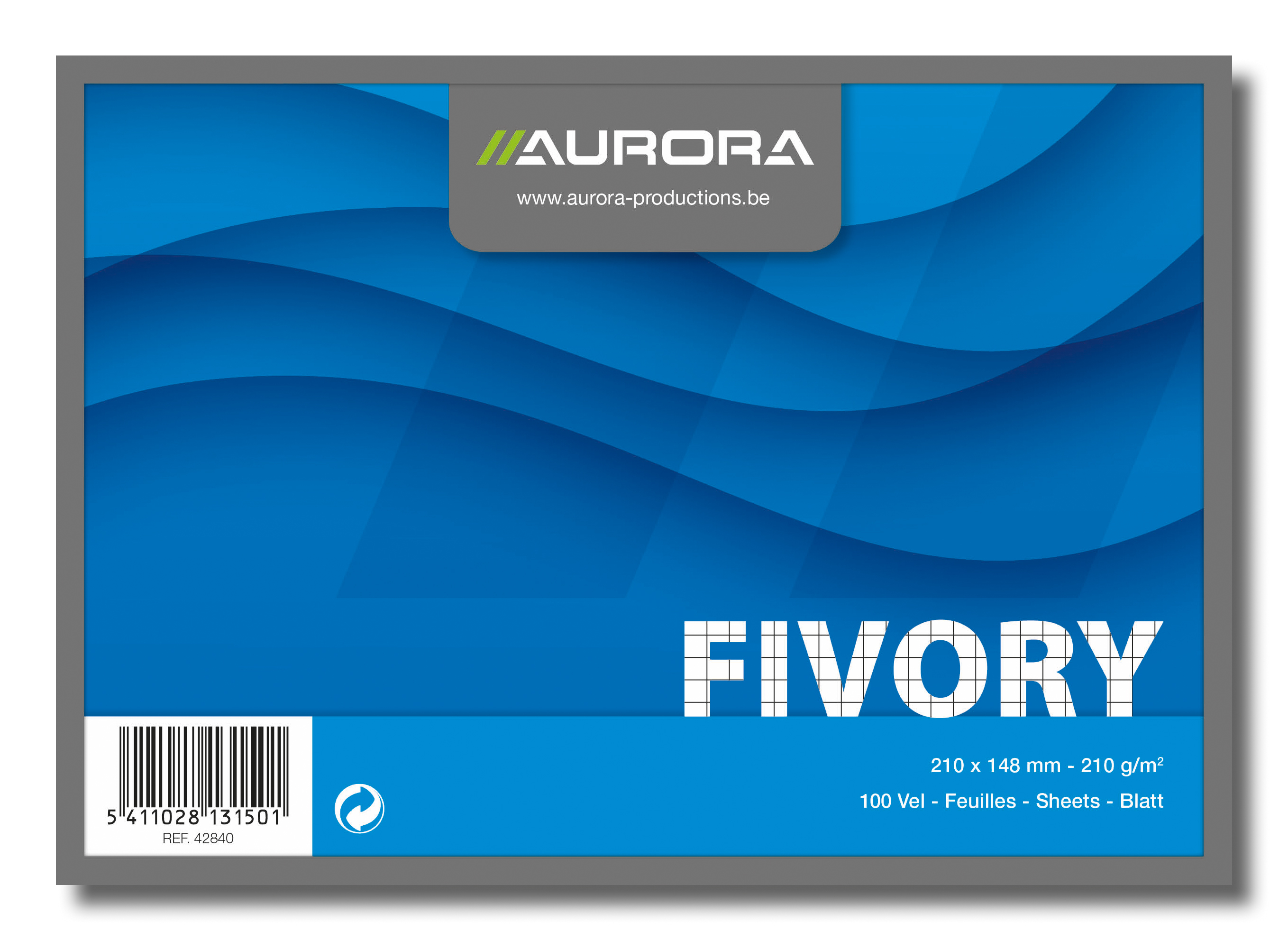 AURORA Cartes-fiches quadrill. A5 42840 blanc 100 pcs.